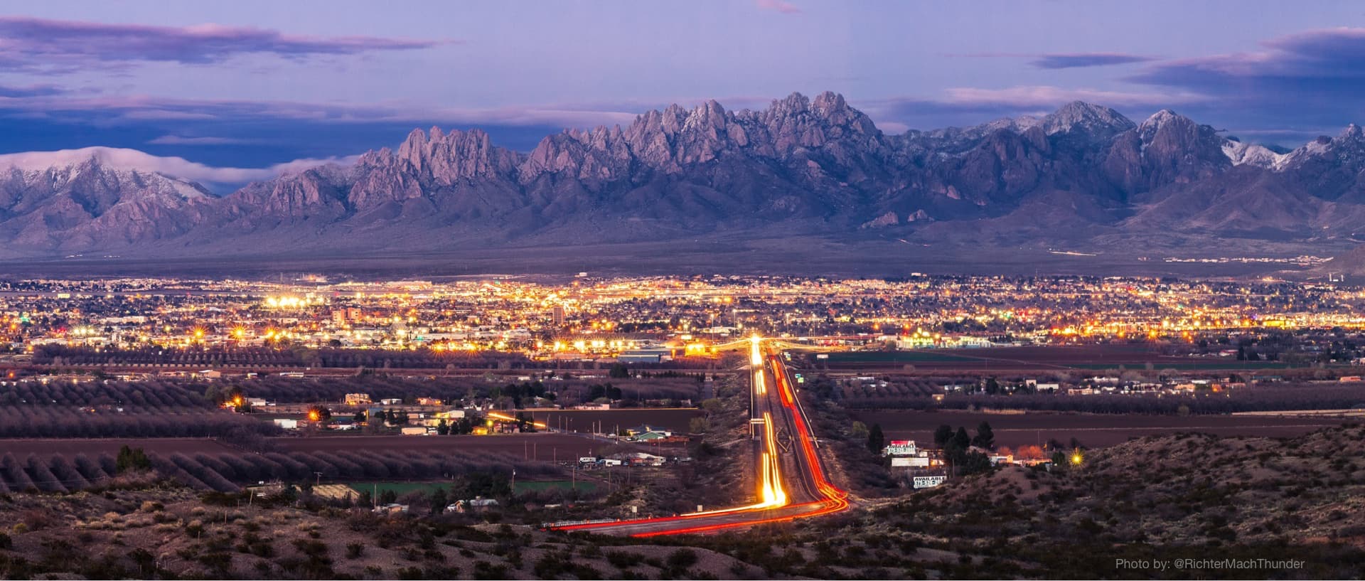 Las Cruces cityscape with Organ Mountains